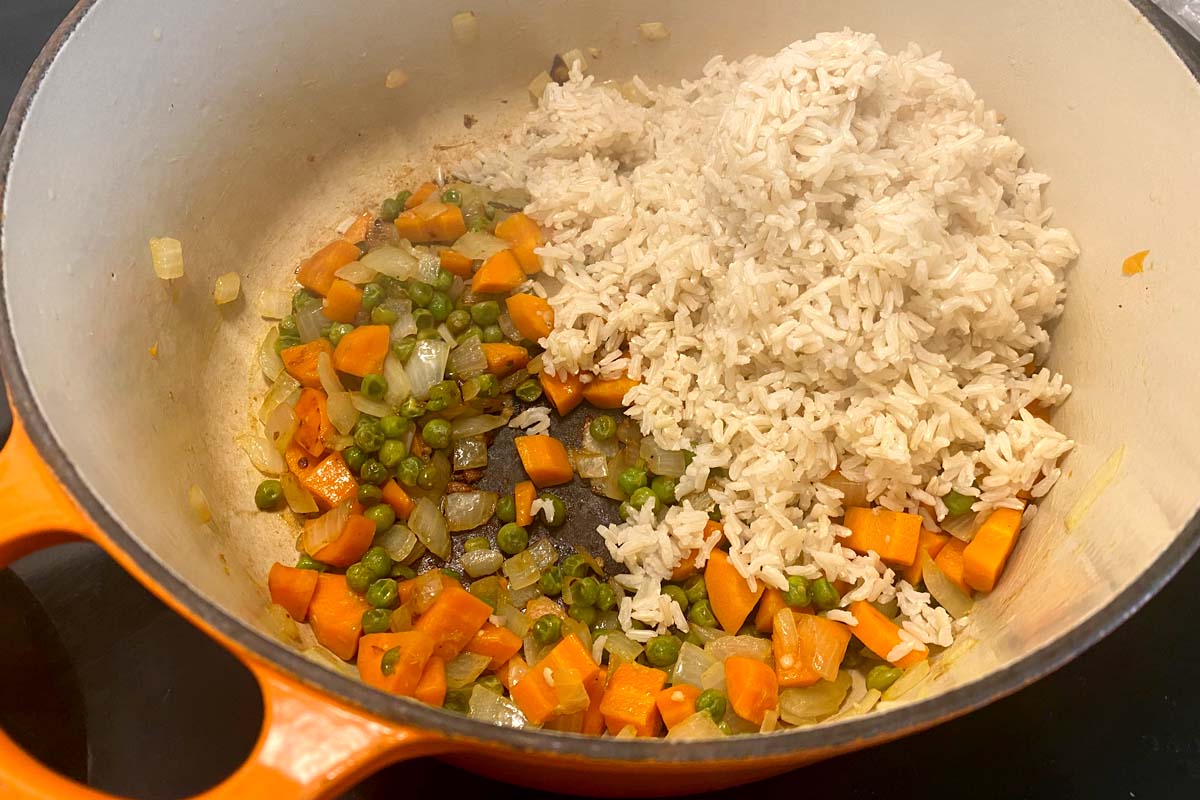 Salmon fried brown rice Common Grains